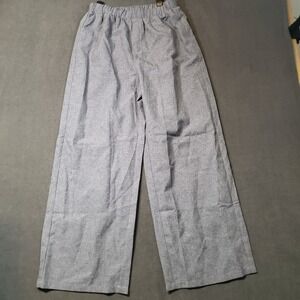 YOZY Wide Leg Pants Womens Size Medium Grey Elastic Waist Flowy Trousers